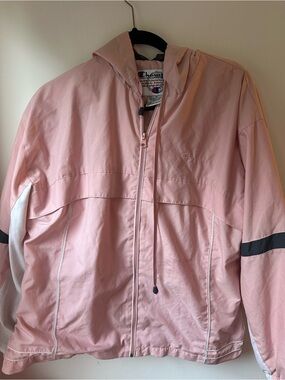 Champion Pink Hooded varsity Jacket vintage y2k RARE